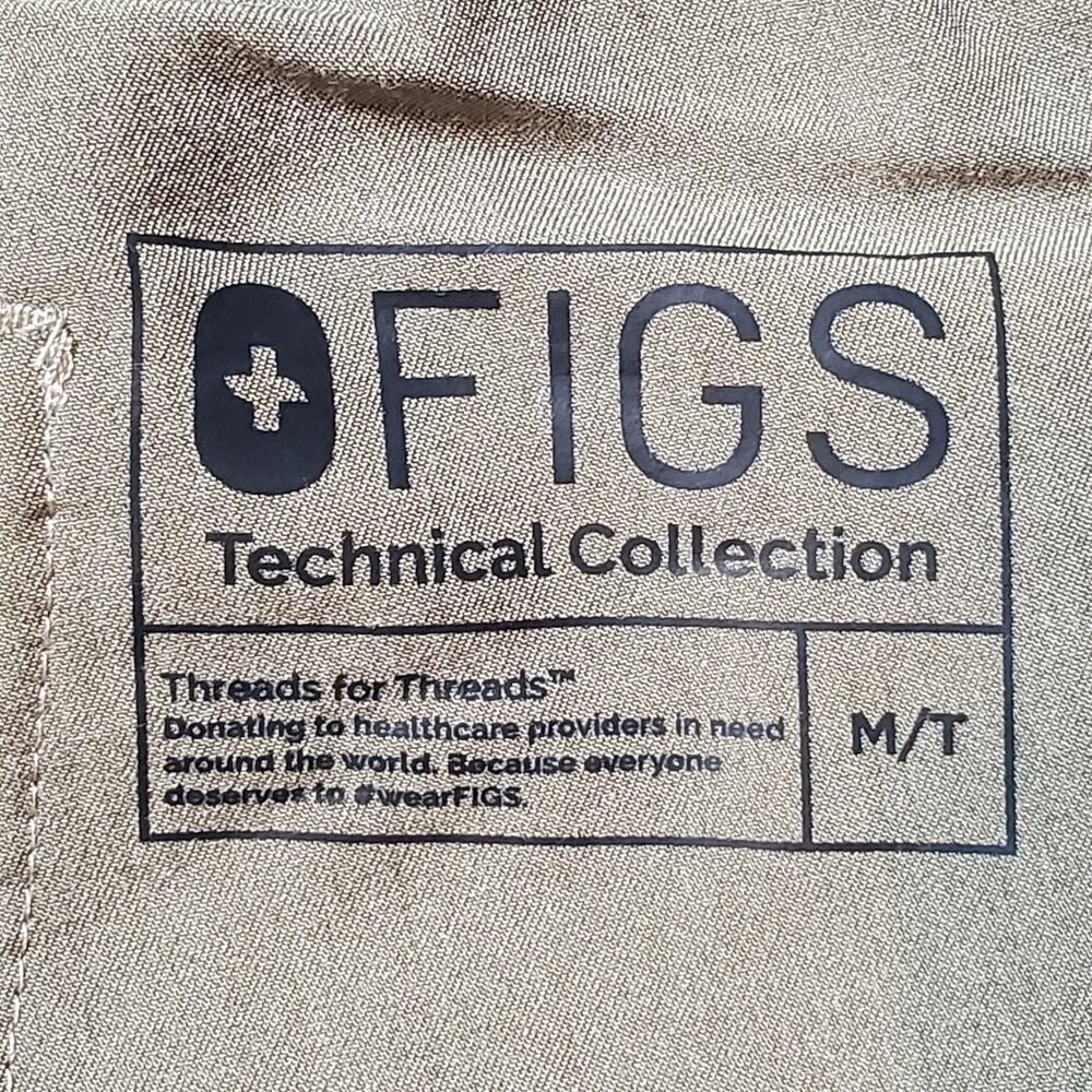 Figs Women's Size MT NWT High Waisted Livingston Basic Scrub Pants Green T21003T - Picture 7 of 8